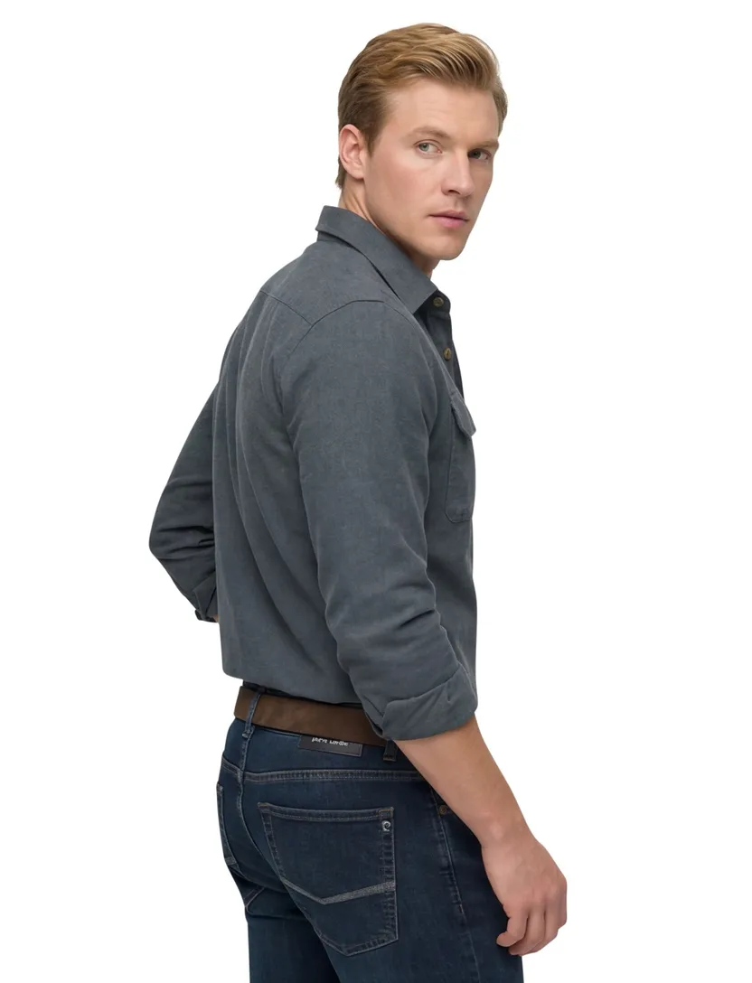 Overshirt Superdry dubbele borstzak groen katoen