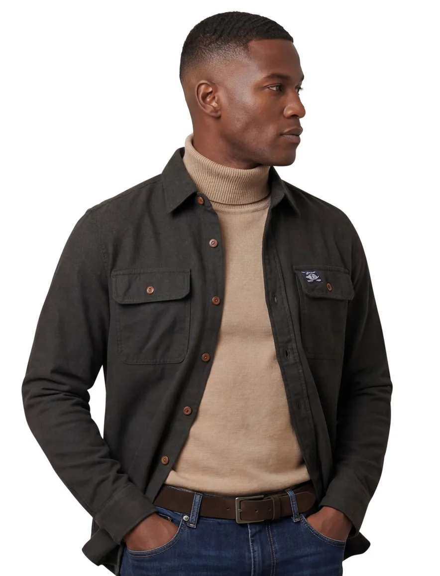 Superdry overshirt olijfgroen