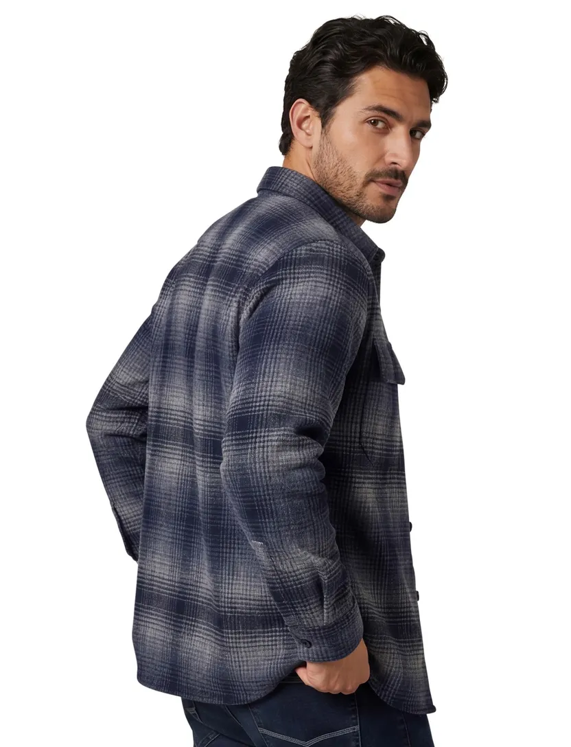 Superdry overshirt navy geprint polyester