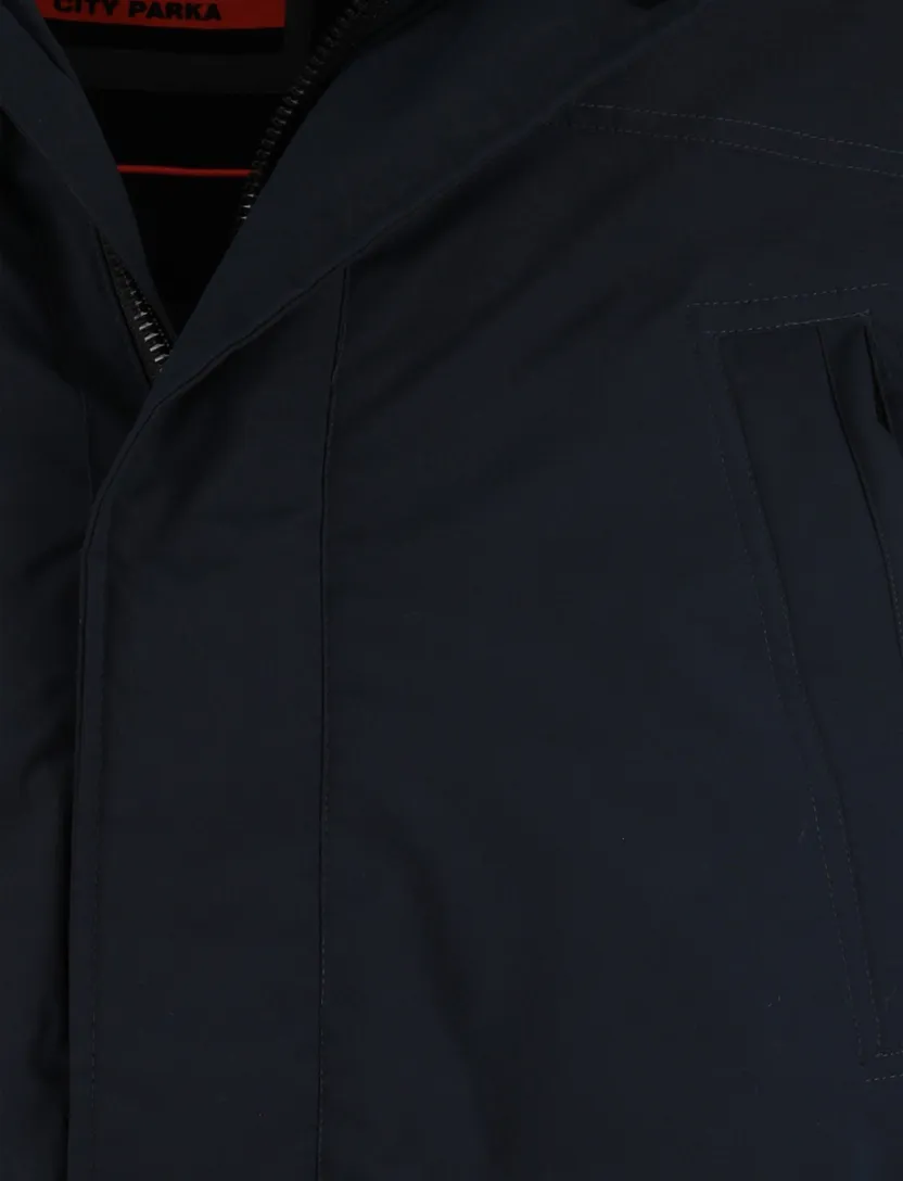 Winterjas Superdry Donkerblauw parka gevoerd waterafstotend