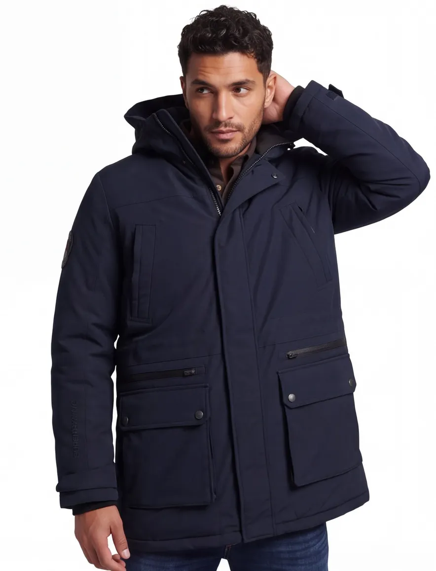 Superdry city parka donkerblauw