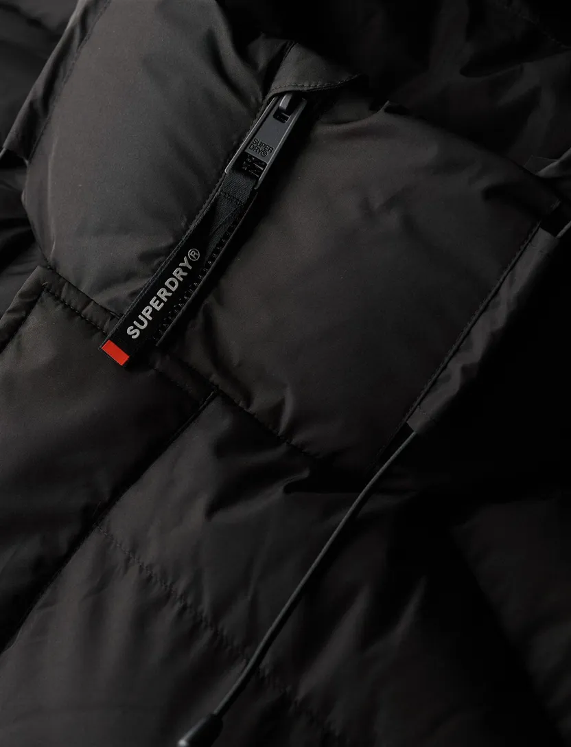 Winterjas Superdry Puffer Zwart gewatteerd