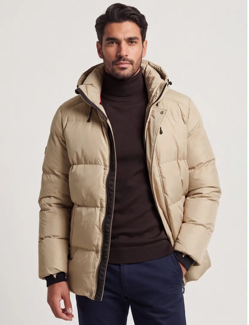 Superdry winterjas beige