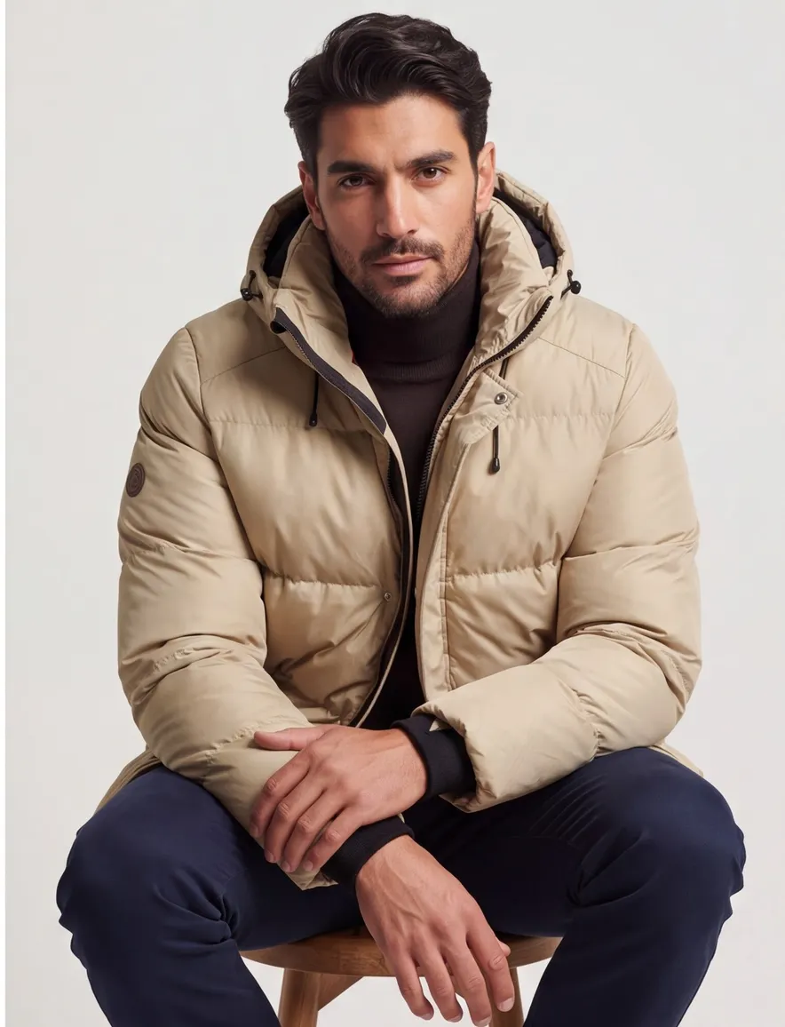 Superdry winterjas beige