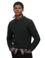 Superdry kabeltrui zwart acryl