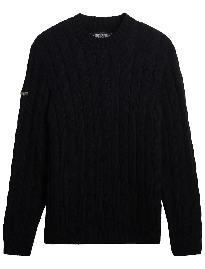 Trui Superdry Zwartgebreid kabel