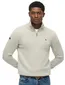Superdry trui grijs half zip gebreid katoen