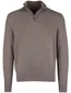 Tommy Hilfiger Half Zip bruin katoen lange mouw
