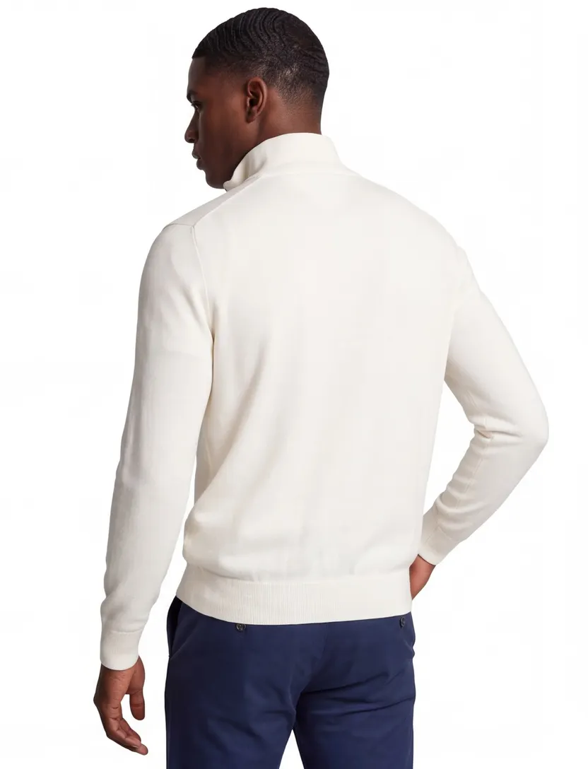 Trui wit Tommy Hilfiger half zip