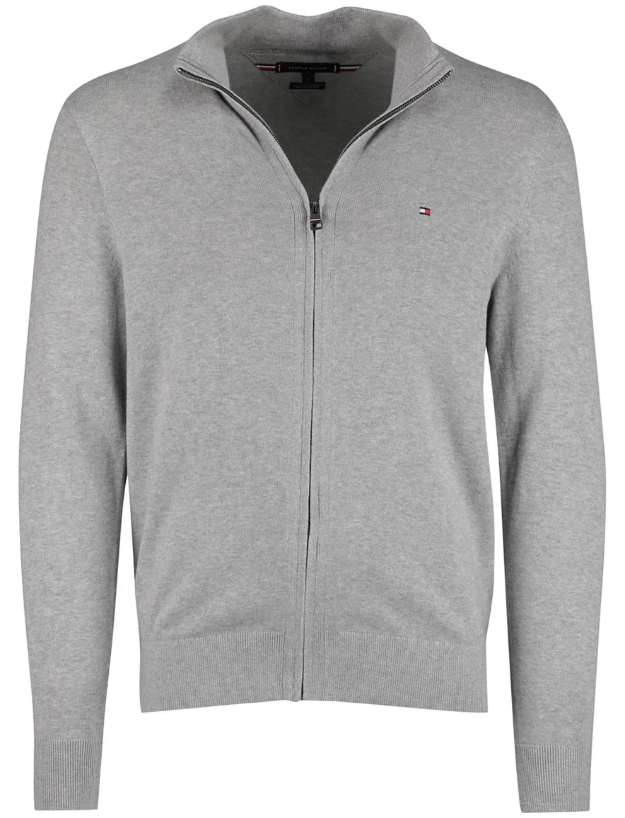 Tommy Hilfiger vest grijs katoen gemêleerd