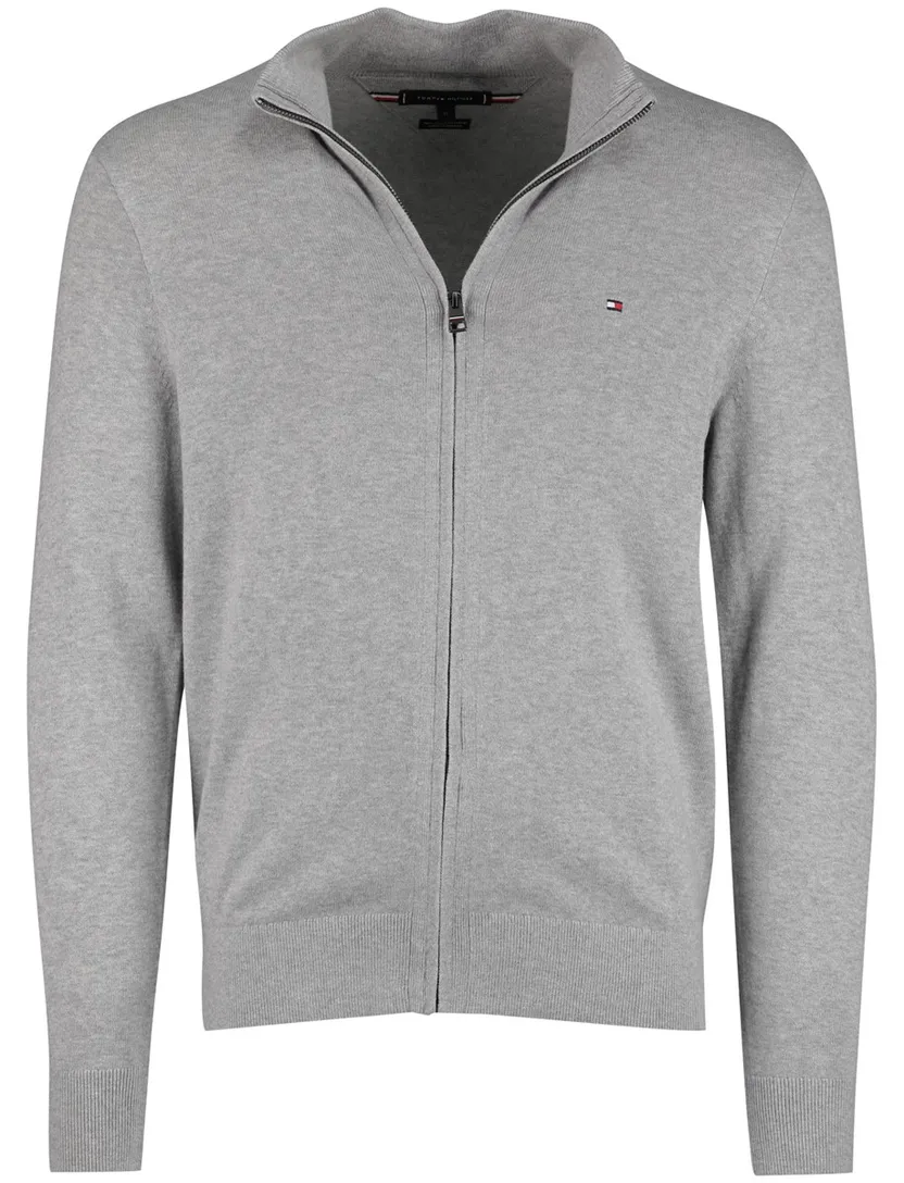 Tommy Hilfiger vest grijs katoen zonder capuchon