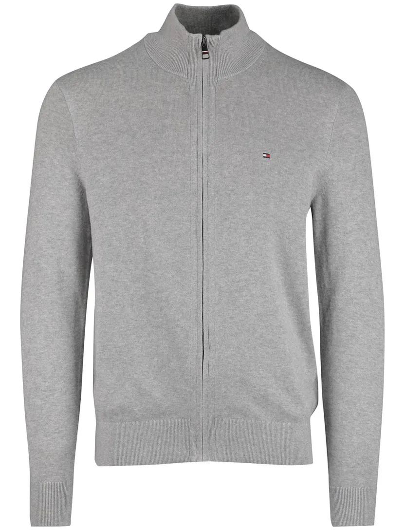 Tommy Hilfiger vest grijs katoen zonder capuchon