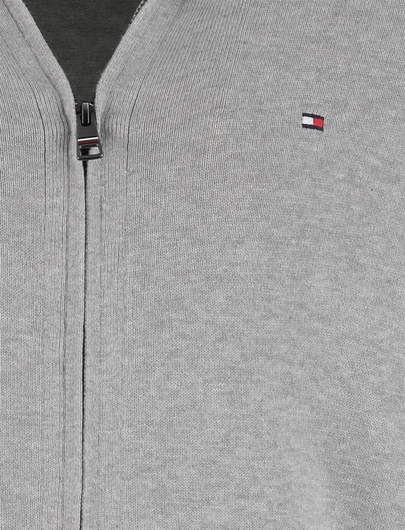 Tommy Hilfiger vest grijs katoen zonder capuchon
