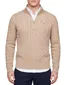 Tommy Hilfiger half zip trui bruin