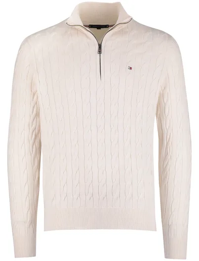 Tommy Hilfiger Tommy Hilfiger normale fit trui effen creme