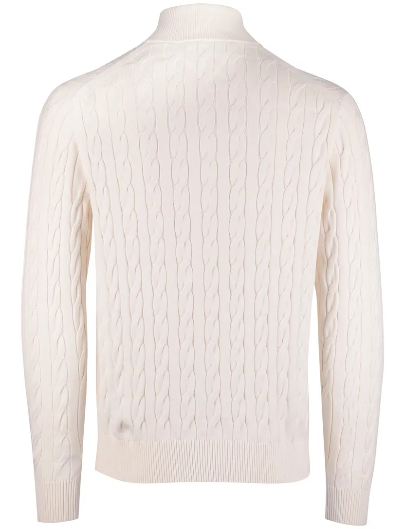 Tommy Hilfiger normale fit trui effen creme