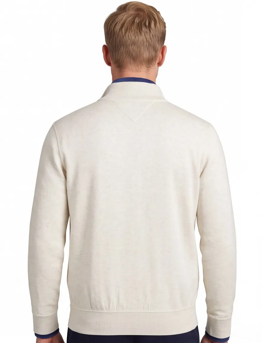 Tommy Hilfiger sweater creme gemeleerd normale fit katoen