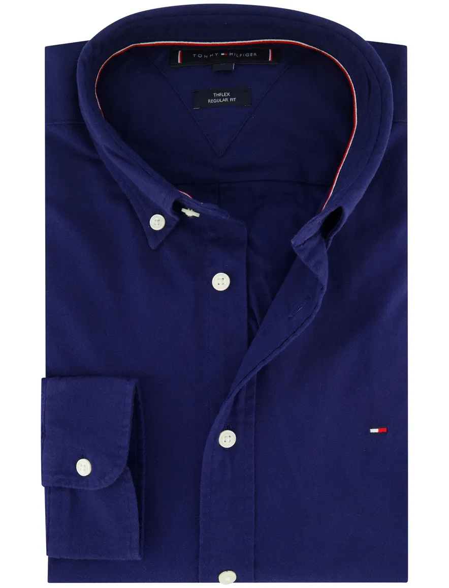 casual overhemd donkerblauw Tommy Hilfiger Regular Fit