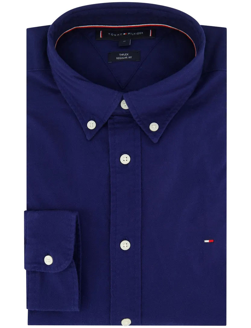 casual overhemd Tommy Hilfiger Regular Fit donkerblauw