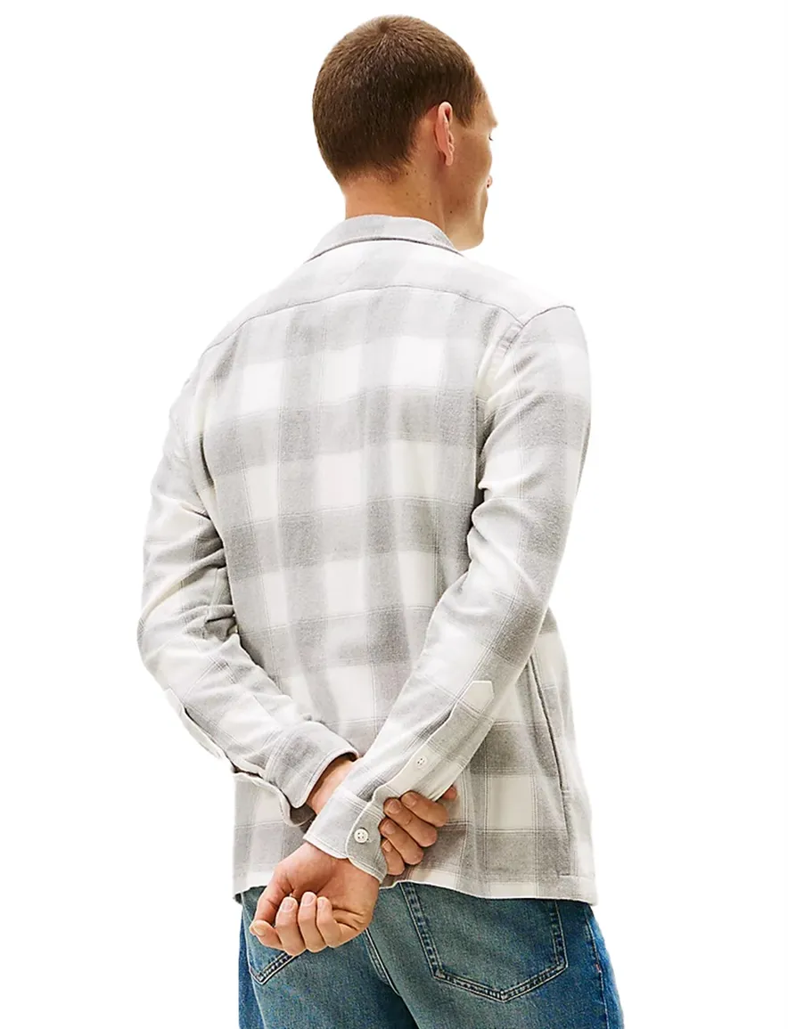 Tommy Hilfiger overshirt grijs geruit Plus Size