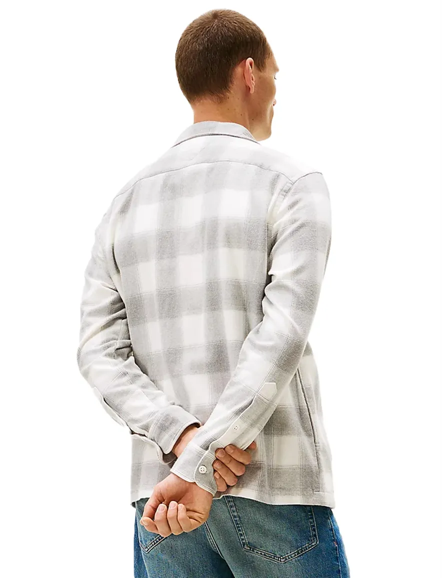 Tommy Hilfiger overshirt grijs geruit Plus Size