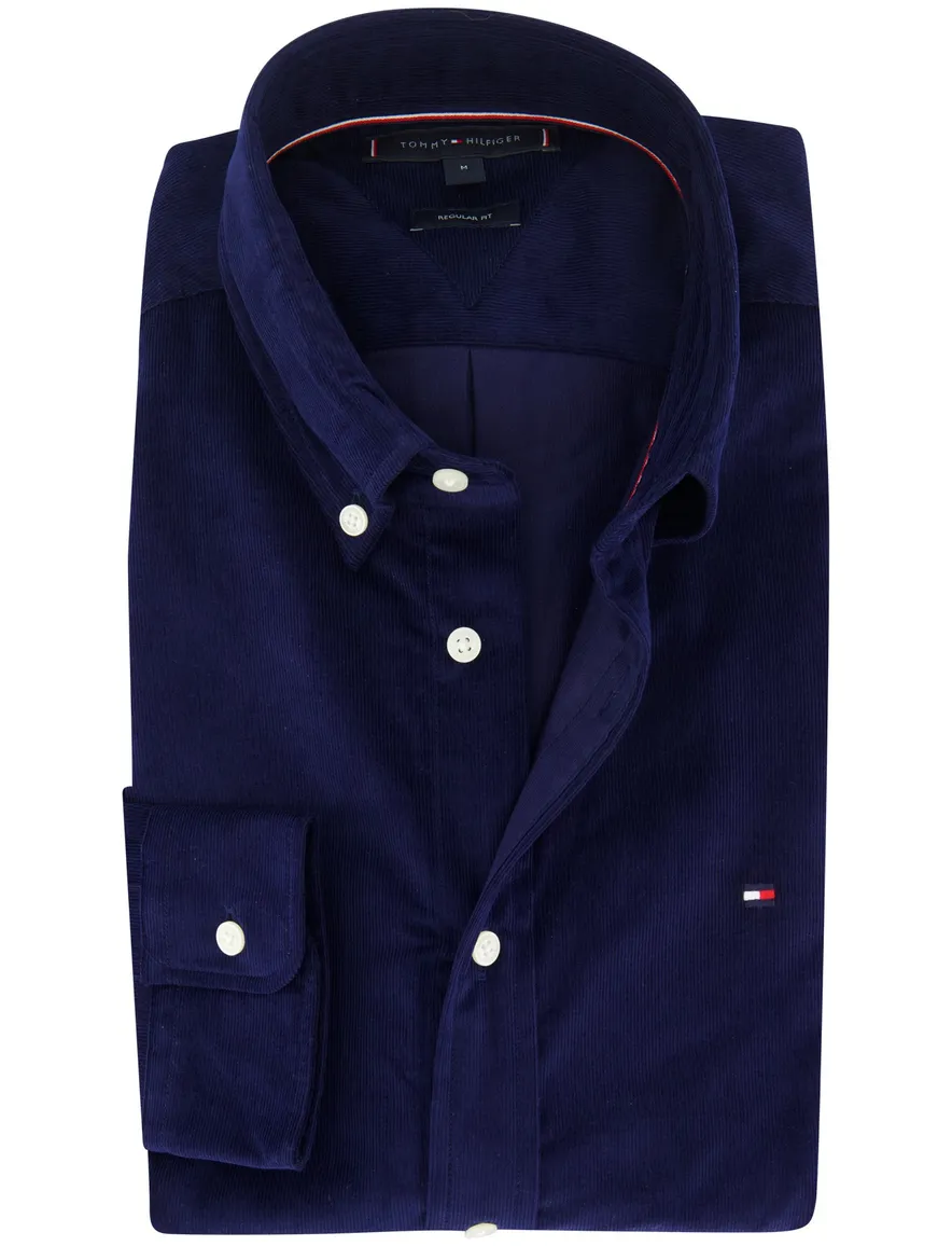 Tommy Hilfiger overhemd navy regular fit button-down