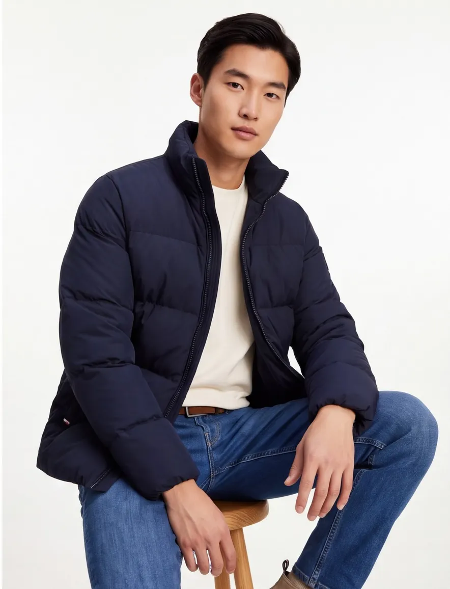 Tommy Hilfiger winterjas puffer donkerblauw