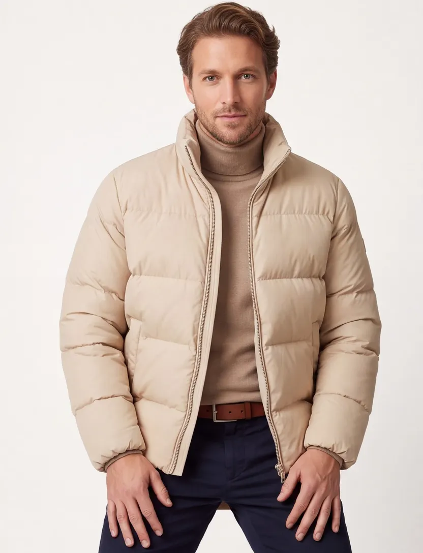 Puffer winterjas Tommy Hilfiger beige