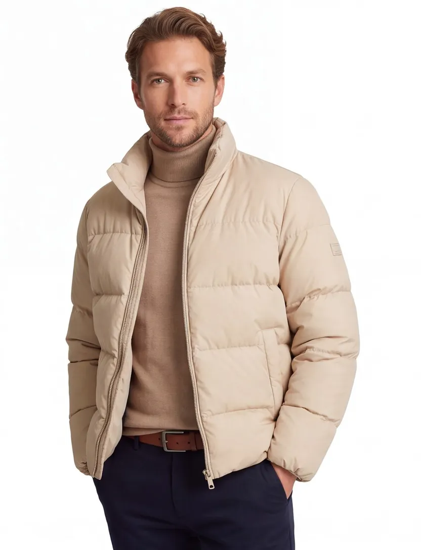 Puffer winterjas Tommy Hilfiger beige