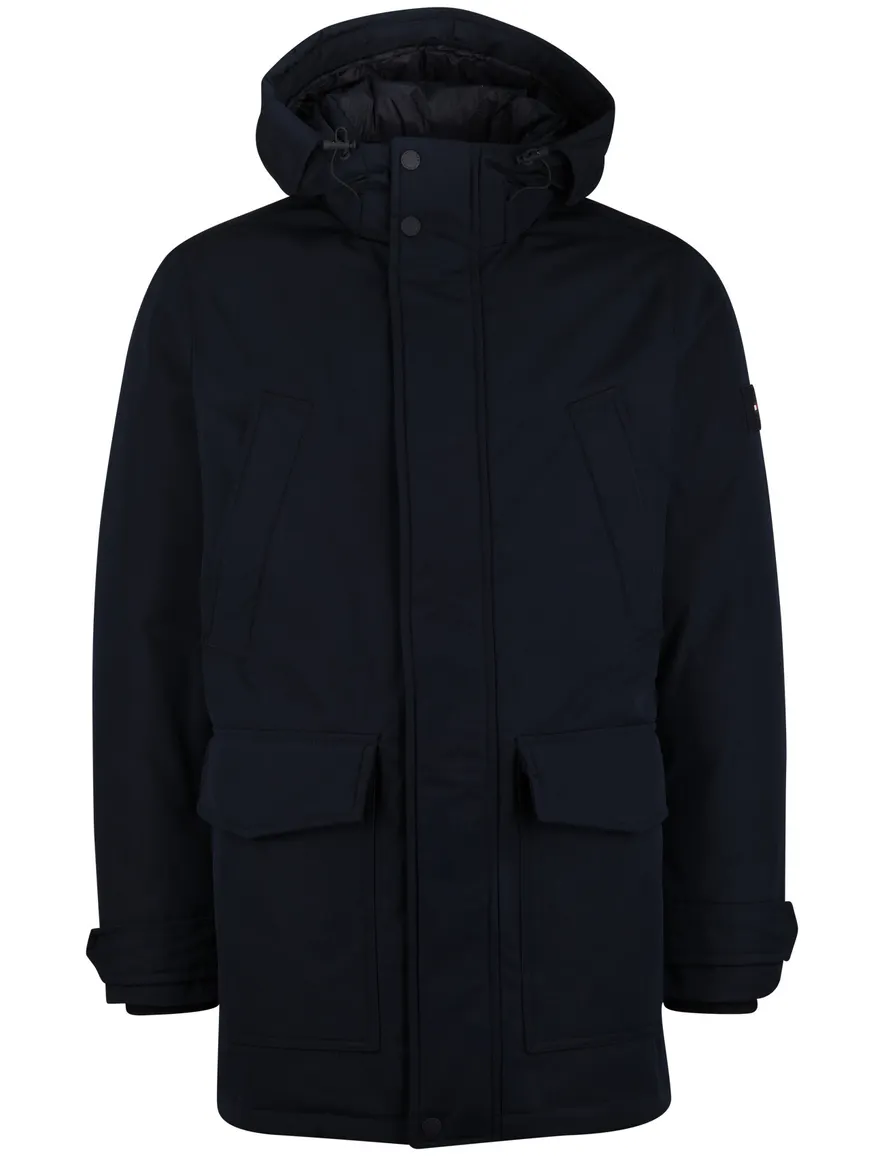 Tommy Hilfiger parka jas donkerblauw