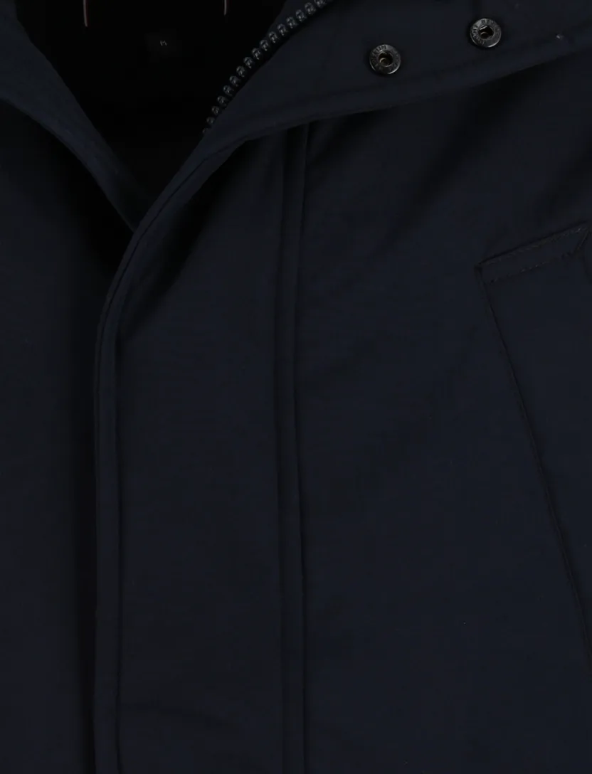 Tommy Hilfiger parka jas normale fit waterdicht donkerblauw