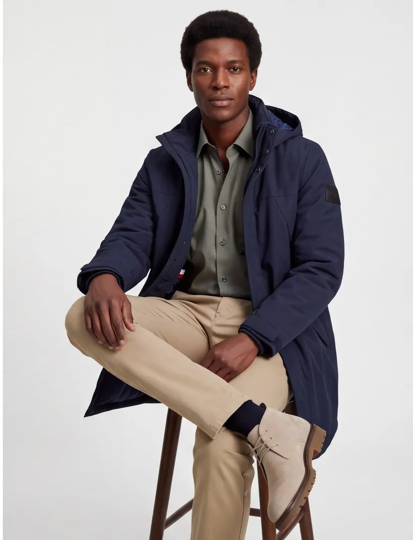 Tommy Hilfiger winterjas navy parka