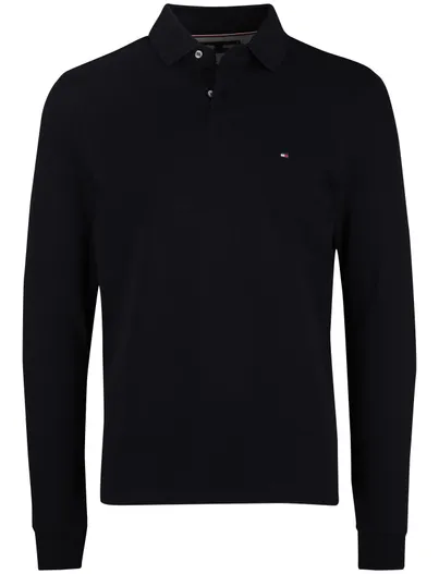 Tommy Hilfiger Tommy Hilfiger polo lange mouw navy effen