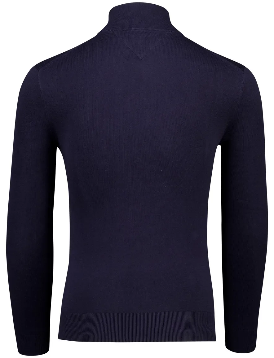 Tommy Hilfiger half zip trui donker blauw
