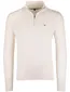 Tommy Hilfiger Half Zip trui creme katoen effen