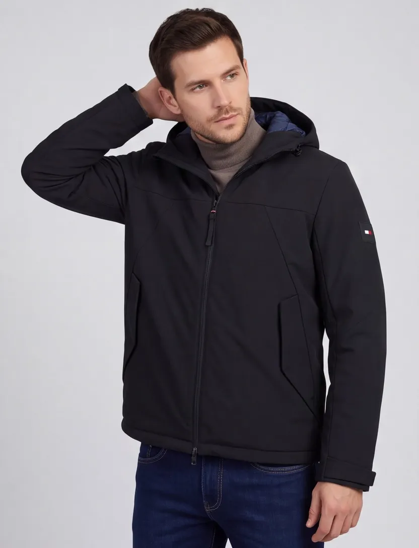 Tommy Hilfiger Winterjas Donkerblauw kort polyester