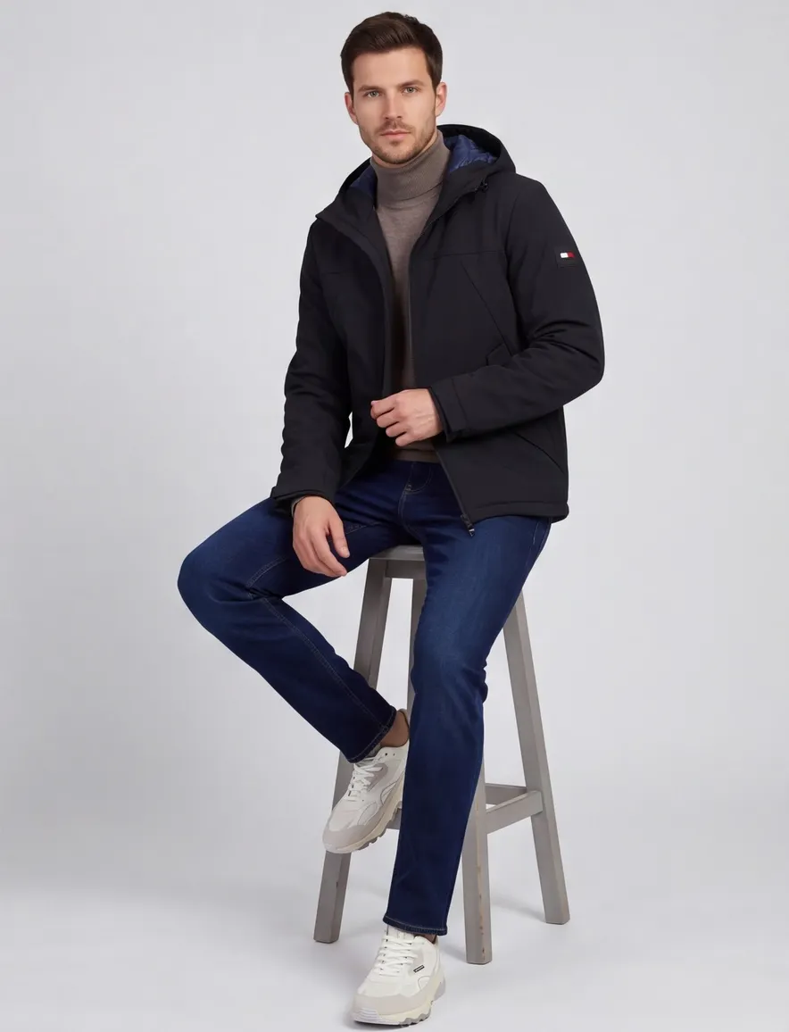 Tommy Hilfiger Winterjas Donkerblauw kort