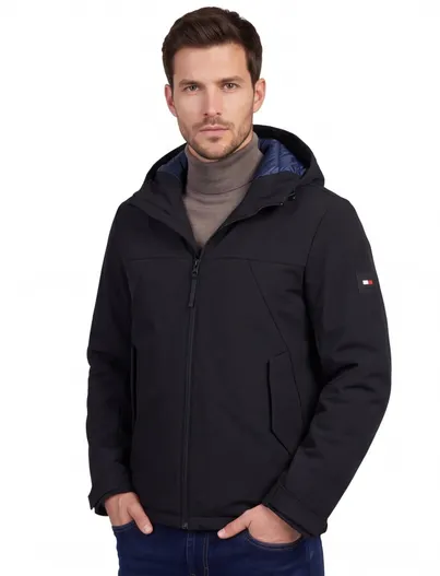 Tommy Hilfiger Tommy Hilfiger Winterjas Donkerblauw kort polyester