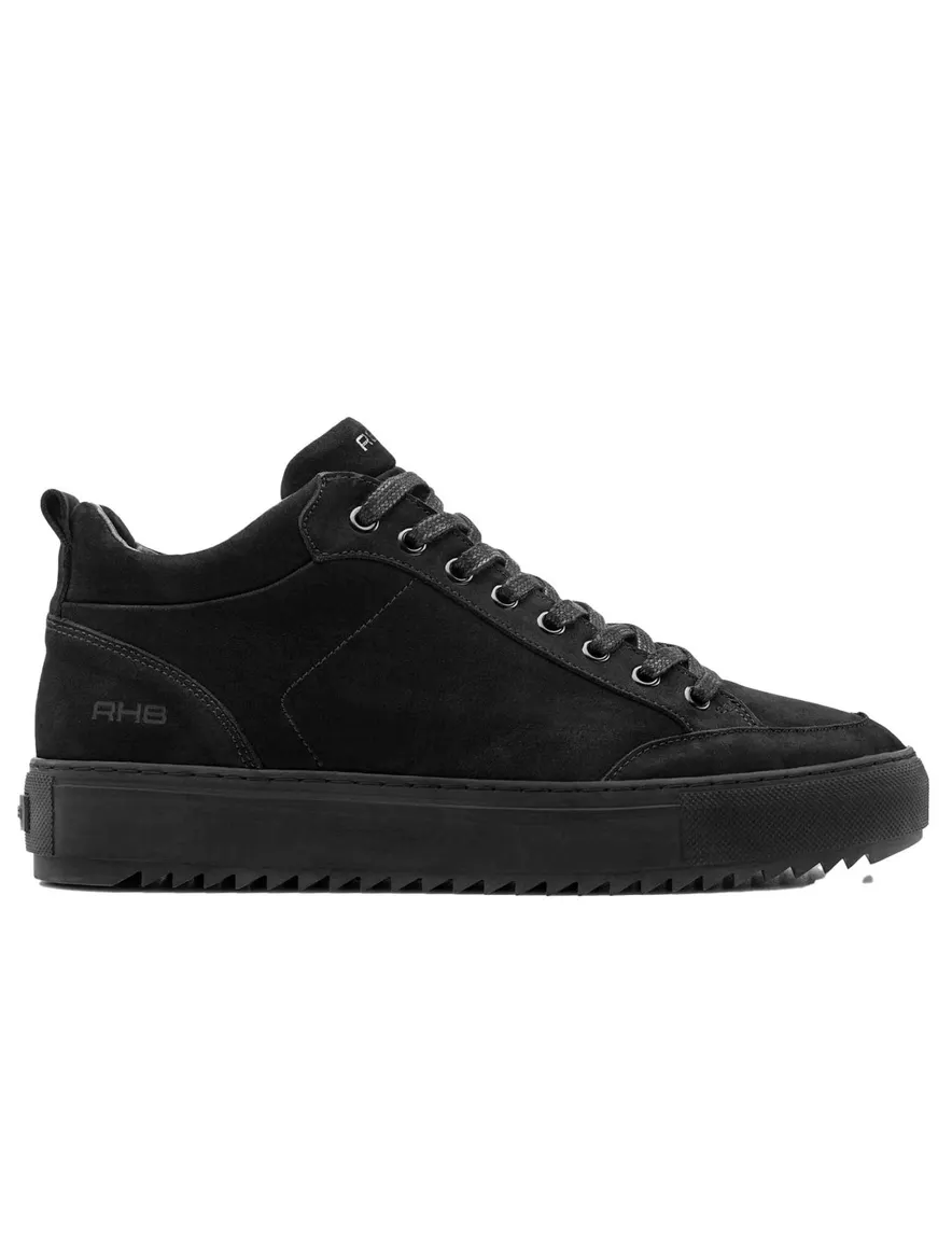 Rehab sneakers zwart nubuck leer