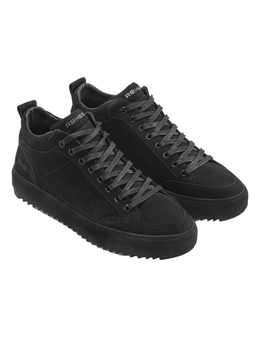 Rehab sneakers zwart nubuck leer