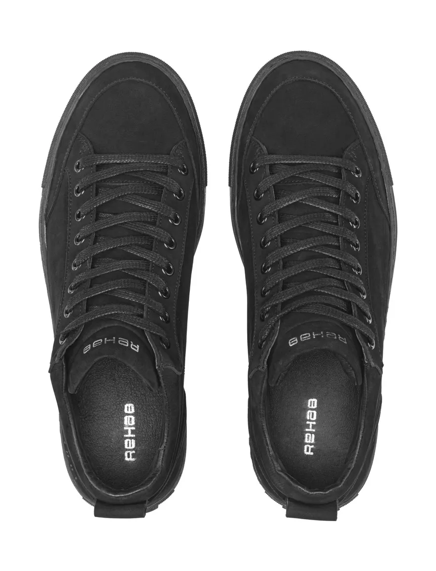 Rehab sneakers zwart nubuck leer