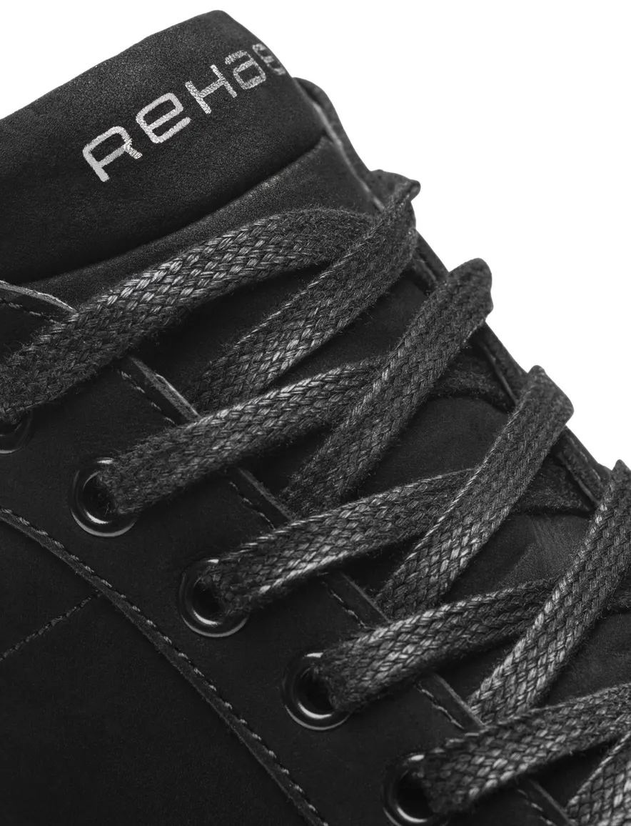 Rehab sneakers zwart nubuck leer