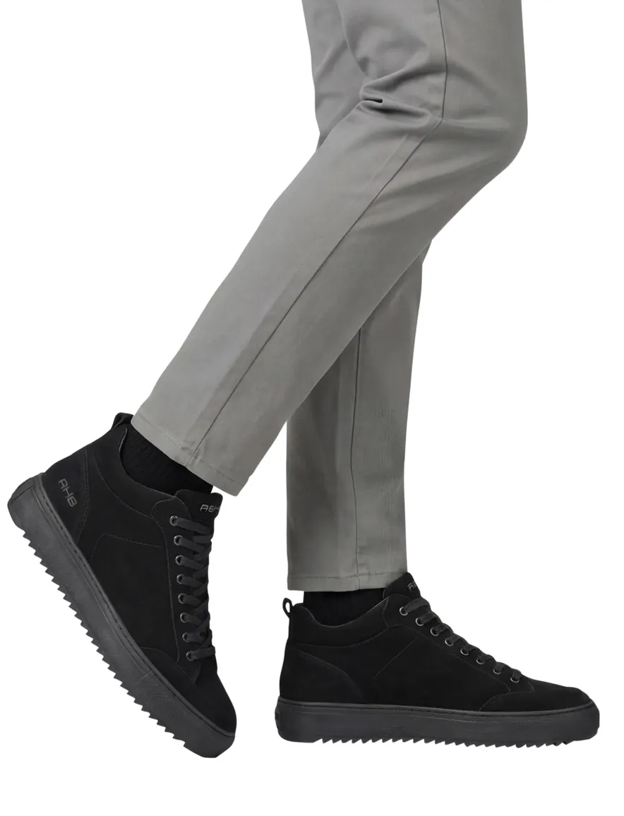 Rehab sneakers zwart nubuck leer
