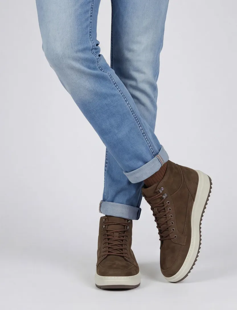 Sneakers Rehab bruin nubuck leer rubberzool
