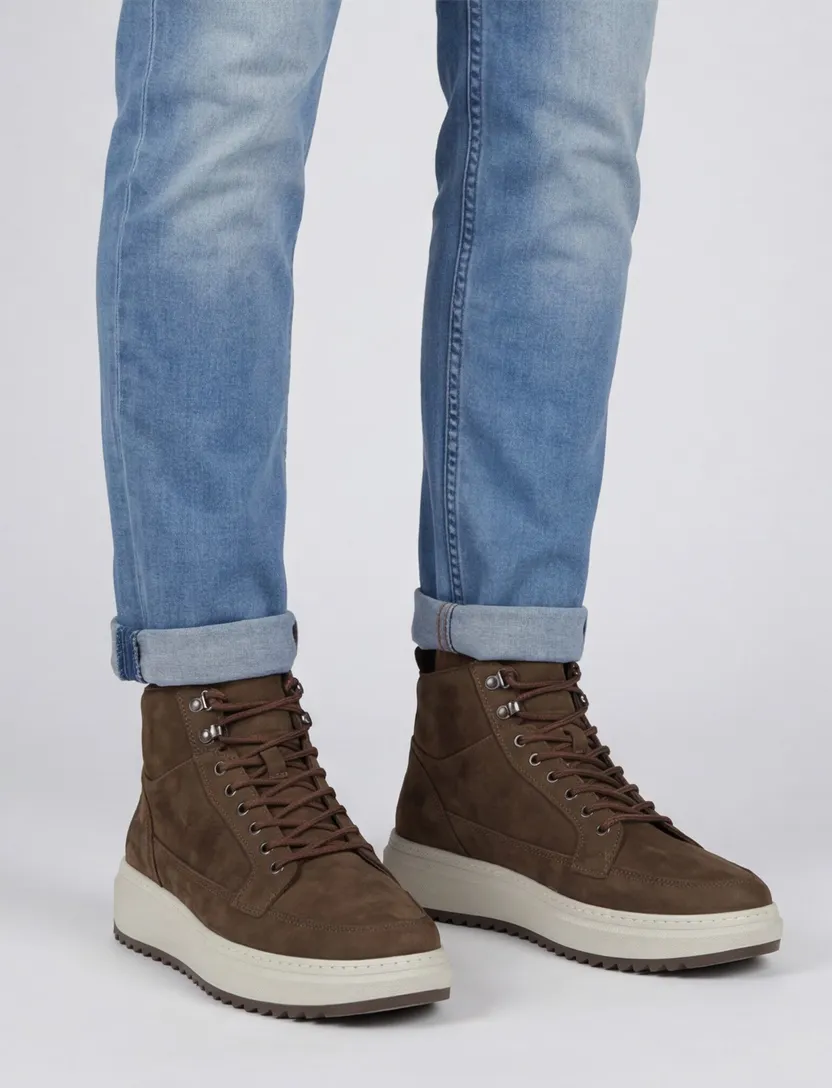 Sneakers Rehab bruin nubuck leer rubberzool