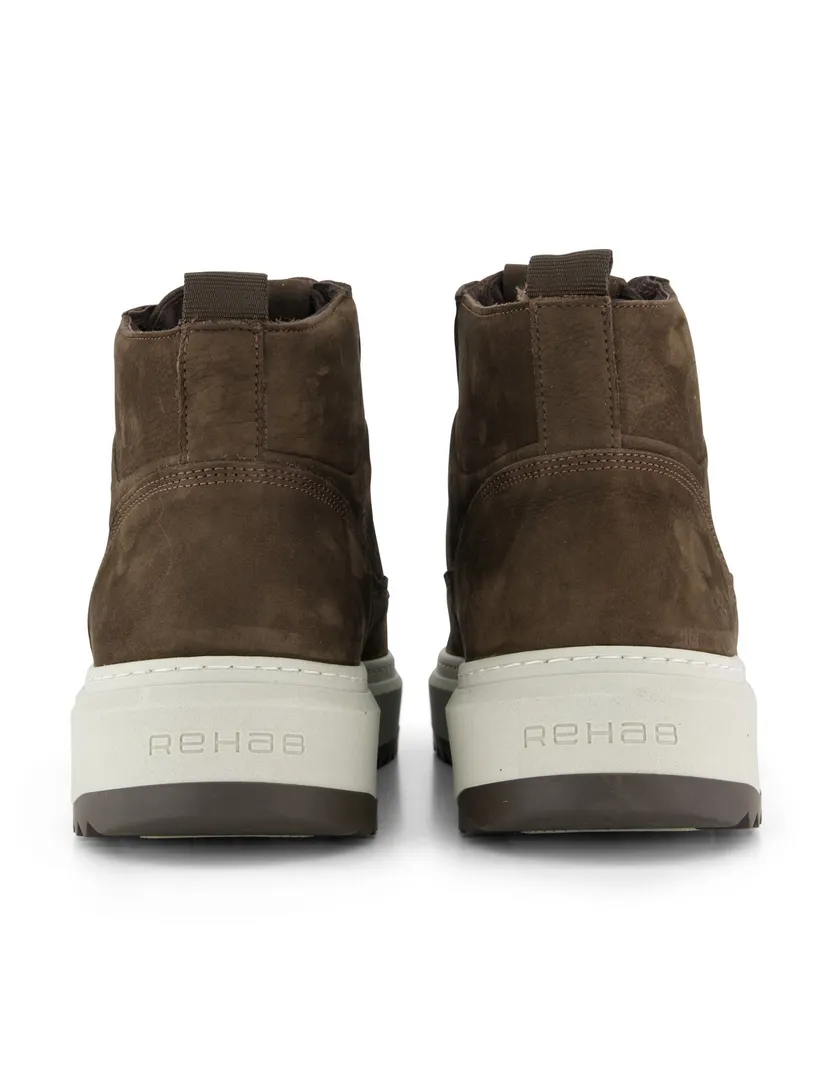 Sneakers Rehab bruin nubuck leer rubberzool