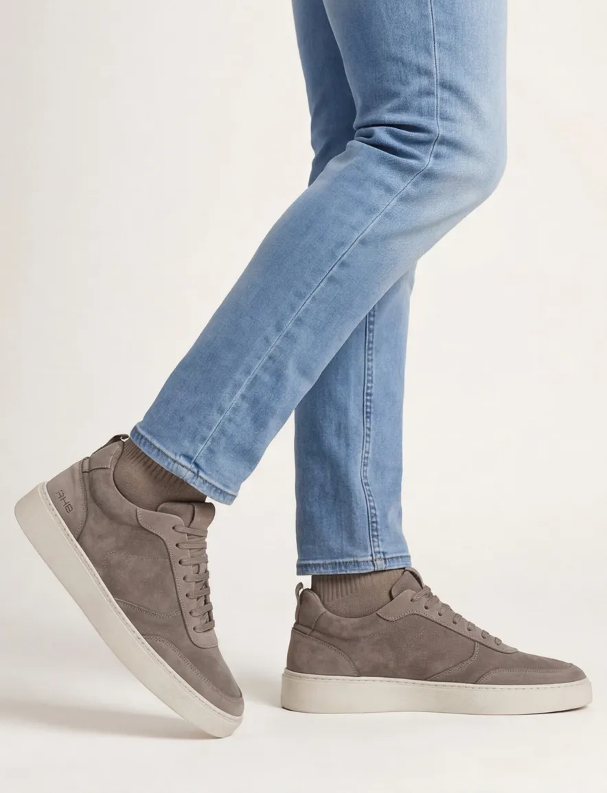 Rehab sneakers beige leer
