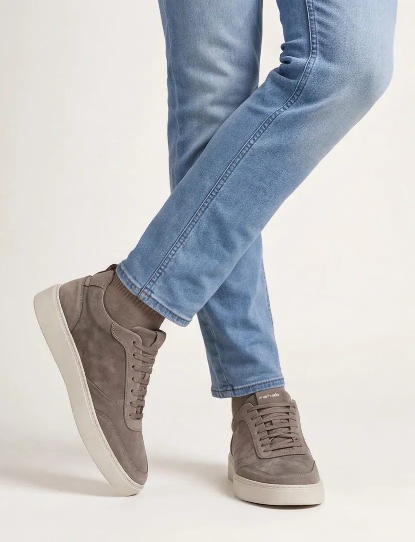 Rehab sneakers beige nubuck suede rubberzool