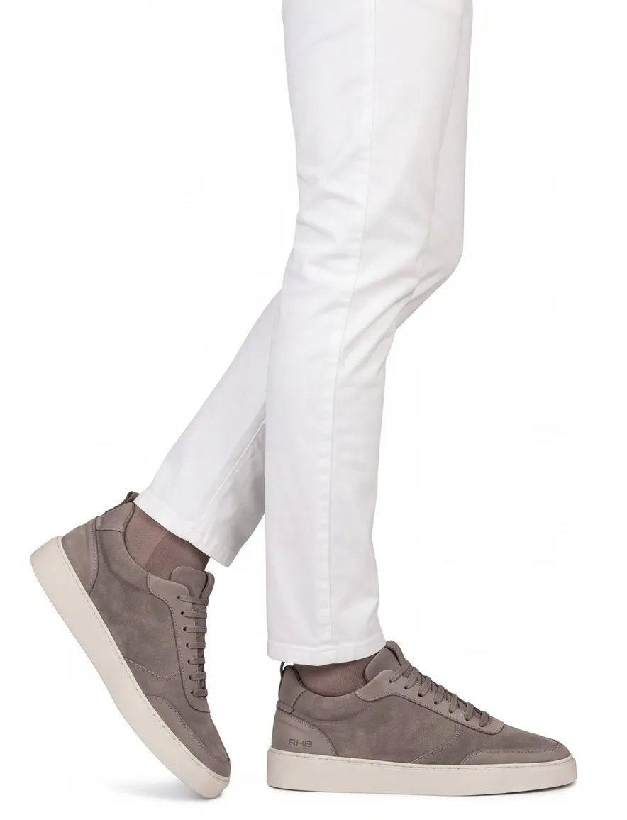 Rehab sneakers beige nubuck leer suede