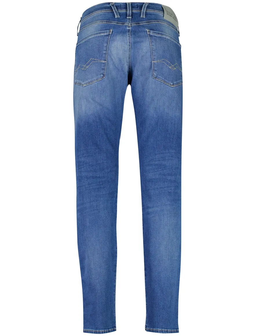 Replay 5-pocket anbass jeans blauw katoen